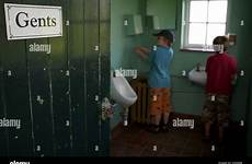 boys toilet toilets gents stock alamy young washing hygiene hands garden two their