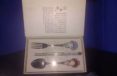 jing cui guo ju cutlery host chinese boxed fork spoon assume chopsticks metal brand