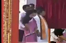groping indian minister woman colleague stage viral goes rally narendra modi agartala prime during