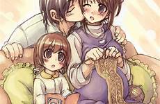 family anime xration mother pregnant manga girls age difference hair safebooru child 2girls zerochan kiss brown original delete edit options