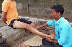 massage leg oil asmr street pain indian