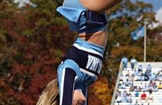 cheerleader cheerleading unc cheerleaders cheer nfl legs kayla tausche bloomers panthers tar