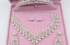 jewelry wedding necklace bridal sets pearl earrings accessories tiara women luxurious crowns decorations mouse zoom over