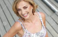 older beautiful woman outdoors posing smile dreamstime attractive preview