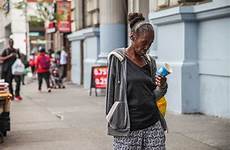 homeless woman 125th lexington avenue homelessness gaining begs harlem popularity increased marketed k2 drug introduction issues september street assignment nyc