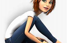 3d cartoon woman rigged model models man business character young max angie