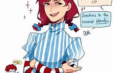 wendy fast food anime mcdonald mascots characters wendys restaurant fan ronald smug into mcdonalds comics version turns meme wizard awesome
