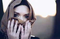 syrian women beautiful woman scared hijab arabic outdoors beauty stock refugee royalty problem