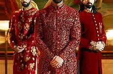 sherwani designs pakistani groom wedding latest indian red dress achkan men gold golden maroon suits silk pakistan look outfit samyakk