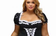 maid french dress costume satin sexy size mini lace plus cosplay 6xl women lingerie fancy costumes sissy outfit maids halloween