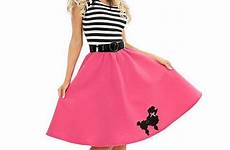 poodle costume dress pink skirt grease costumes women halloween 50 50s skirts adult 1950s fuchsia outfit plus outfits sexy daze