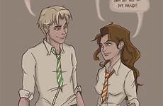 dramione draco malfoy hermione granger ron fanart memes dessin weasley another