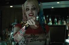 squad suicide harley quinn margot robbie enchantress delevingne movie trailer strips underwear carla creepy appearance busty yet makes cut low