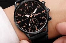 watches wrist men unique leather analog quartz luxury aliexpress slim strap creative