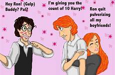 ginny harry potter comics fanfiction weasley ron kiss deviantart fan hinny dkcissner google und ships drawings et au