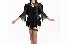 angel costume halloween women fallen dark sexy dress devil gothic fancy party adult cosplay wing witch demon shipping womens female