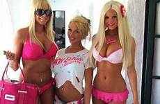 sissy barbie captions bimbo pink girls life bimbos visit girl