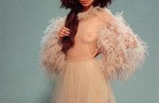 emily ratajkowski through nude dress braless posing cigarette topless pink photoshoot issue magazine imgcredit xyz added thefappeningblog