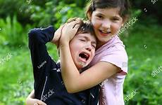 sister brother preteen hugging crying comforting cry boy girl blow got head who stock shutterstock search