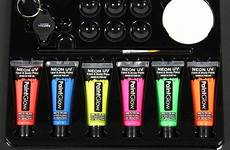 neon uv paint face body kit glow set