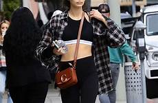 kaia gerber dogpound gym hollywood west abs crop outside leggings heads california shows off she her gotceleb