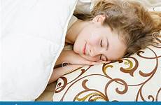 girl sleeping teen closed eyes teenage lying beautifl copy bed space