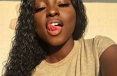 dark girl girls beautiful beauty skin melanin women pretty skinned ebony choose board hairstyles beauties tongue hair