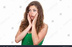 scared surprised girl teenage shutterstock attractive excited terrified portrait stock