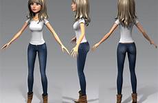 character cartoon model max sheet modeling woman 3d 3ds rig angie reference characters 2d visit