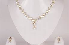 necklace simple set zigzag golden base pearl add sets pearls modi