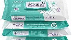 AWOW Wipes for Adults - Natural 200 Large Body Wipes for Adults Bathing, Adult Wipes for Incontinence, Unscented Bath Wipes for Adults No Rinse, 50 Count (Pack of 4)