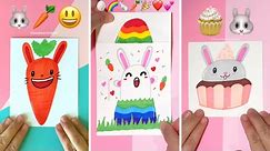 Emoji Mix Art 🐰🥕🌈🧁🐇🥚 | Easter Drawing Ideas