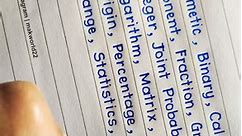 What's your favorite handwriting style??🖋️🖋️ . . . Pen used : Reynolds Jiffy gel pen . . . #penmanship #howtowrite #handwritten #learncalligraphy #calligraphie #calligrafia #calligraphyreels #calligraphybasics #calligraphypractice #handwriting #handwritingwork #penmanship #penmanshipporn #penandpaper #penandink #stationery #worksheet #lettering #letteringbeginners #calligraphyvideo #mathematics #handwritingvideo #letteringchallenge #letteringart | MaK World