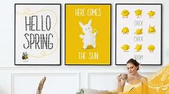 Here Comes the Sun Cute Spring Animals Posters Pack