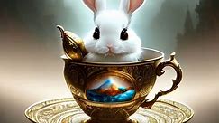 Small Bunny, or is it? in a Tea Cup.