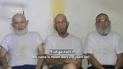 Hamas posts video of three elderly Israeli hostages