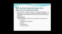 Emerging Technologies (Unit 1 Computer 8)