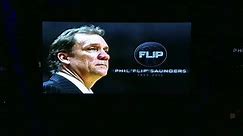 Pregame tribute to Flip Saunders
