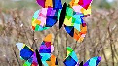 Tissue Paper Butterfly Suncatcher