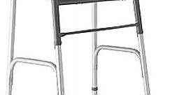 Medline Lightweight Folding Walker with 5” Wheels, Aluminum Frame Supports up to 300 lbs. ( Pack of 4)