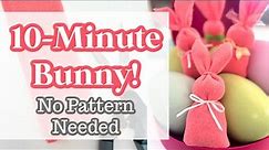 10 Minute Bunny! DIY Easter Rabbit Softie, No Pattern Needed, Easy Beginner Sewing Project,
