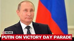 Russian President Vladimir Putin gives a rousing speech at 75th Victory Day Parade in Moscow