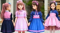 HD Beautiful kids dress Girls design pink and blue || Ai Generation
