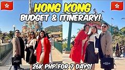 Hong Kong Budget & Itinerary 26K PHP for 7 DAYS! 🇭🇰| JM Banquicio