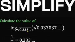 SIMPLIFY: Without using any CALCULATOR