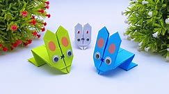 How To Make Easy Paper Jumping Rabbit | Origami Jumping Toy Bunny | Handmade Paper Crafts Idea
