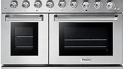 Thor Kitchen Gas Range with 6 Burners and Double Ovens, Stainless Steel - HRG4808U-1