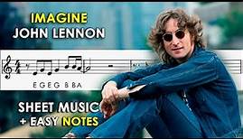 Imagine - John Lennon | Sheet Music with Easy Notes for Recorder, Violin + Piano Backing Track