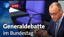 Live: Generaldebatte im Bundestag
