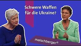 "Waffenlieferungen: Ja oder Nein?" Sahra Wagenknecht und Marieluise Beck | maischberger